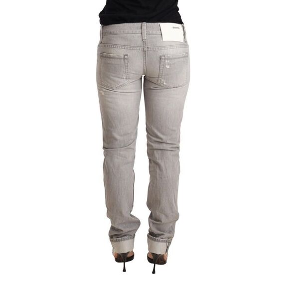 Acht Grey Distressed Straight Jeans Women Gray Jeans & Pants - Picture 3 of 3